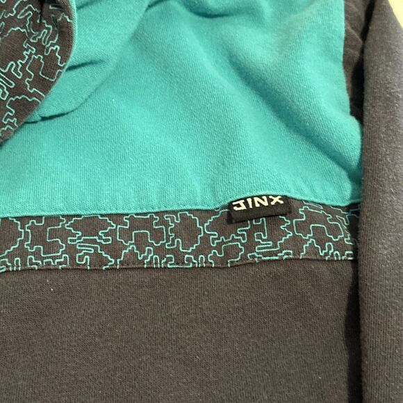 Jinx‎ Sweatshirt Mens Large Blue Cotton Blend Hooded Full Zip - Picture 14 of 15